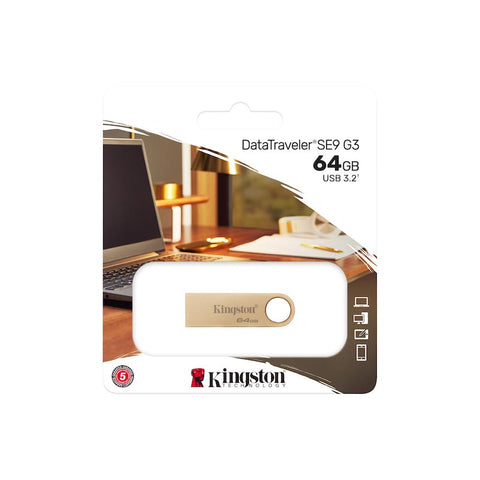 KINGSTON 64GB Data Traveler SE9 G3 USB 3.2, flash drive metal casing