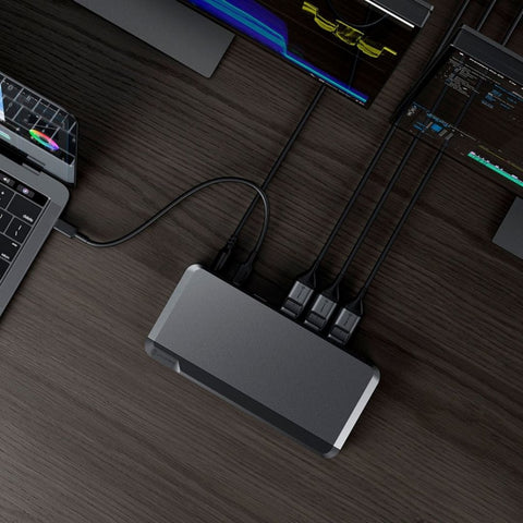 ALOGIC PRIME DX3 Dock - Universal dockningsstation med trippla 4K och 100W PD