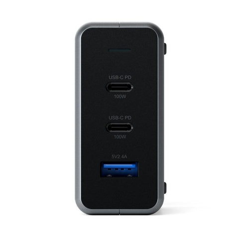 Satechi 100W GaN PD-reseladdare med dubbla USB-C och USB-A-uttag