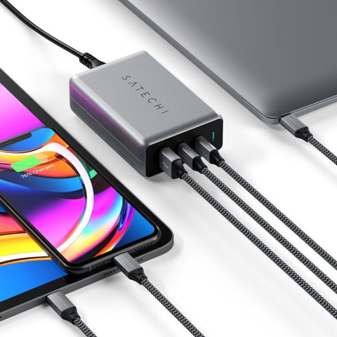 Satechi 100W GaN PD-reseladdare med dubbla USB-C och USB-A-uttag