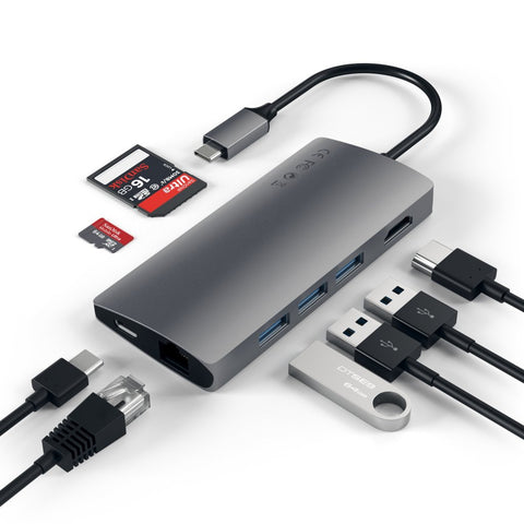 Satechi USB Type-C Multi-Port Adapter 4K Gigabit Ethernet V2 Tillbehör Satechi USB Type-C Multi-Port Adapter 4K Gigabit Ethernet - mac usb-c