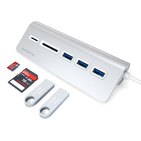 Satechi USB-C Aluminum USB-hub & Minneskortläsare Tillbehör