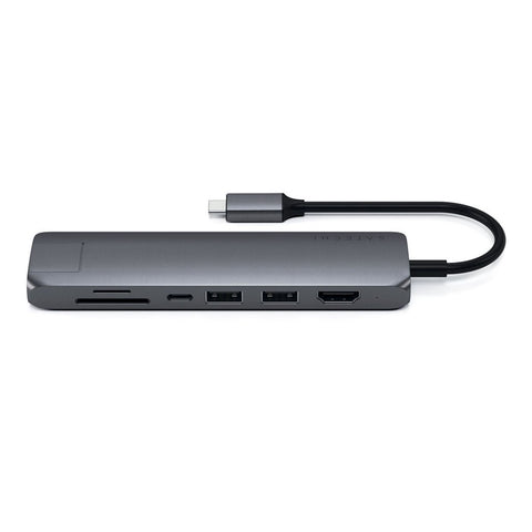 Satechi Slim USB-C MultiPort m. Ethernet - HDMI, USB 3.0 portar samt kortläsare Tillbehör