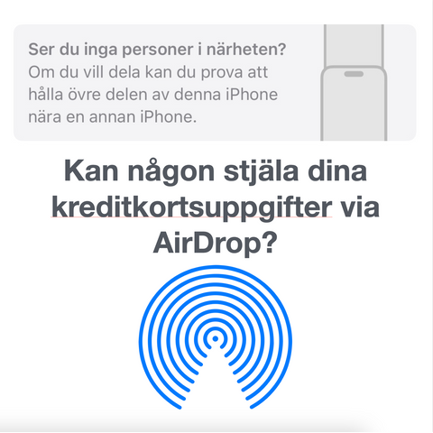 Kan någon stjäla dina kreditkortsuppgifter via AirDrop? Nej och här är varför!