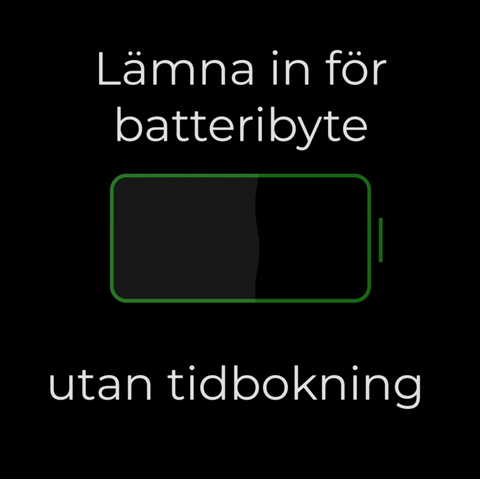Batteribyte MacBook utan tidsbokning