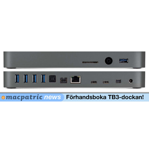 Nu kan OWC Thunderbolt 3 Dock förhandsbokas - ge din nya MacBook Pro Late 2016 de klassiska portarna