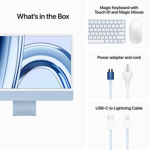 iMac 24-tum M3-chip med 8-Core CPU/8-Core GPU - Blå