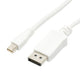 Mini-displayport till Displayport-kabel Vit 1 m Kabel 