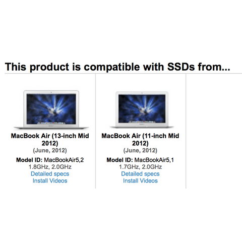 OWC Envoy USB 2.0/3.0 Enclosure for  Apple MBA 2012 SSD Extern Hårddisk 