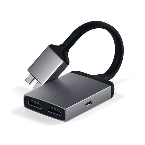 Satechi USB-C dubbel HDMI-adapter Tillbehör Satechi USB-C 4K 60 Hz HDMI-adapter - usb c hdmi adapter