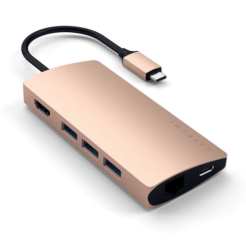 Satechi USB Type-C Multi-Port Adapter 4K Gigabit Ethernet V2 Tillbehör Satechi USB Type-C Multi-Port Adapter 4K Gigabit Ethernet - mac usb-c