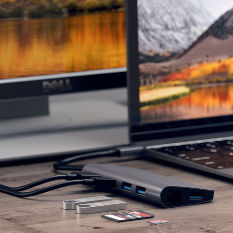 Satechi USB-C Multimedia Adapter 4K HDMI/Mini DisplayPort Gigabit Ethernet Tillbehör Satechi USB-C Mini Displayport HDMI - Gigabit Ethernet