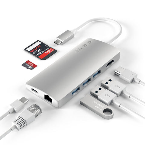 Satechi USB Type-C Multi-Port Adapter 4K Gigabit Ethernet V2 Tillbehör Satechi USB Type-C Multi-Port Adapter 4K Gigabit Ethernet - mac usb-c