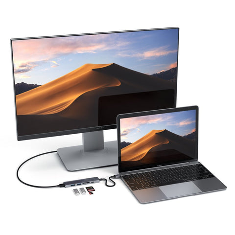 Satechi Slim USB-C MultiPort Adapter V2 med HDMI, USB 3.0 portar samt kortläsare Tillbehör 
