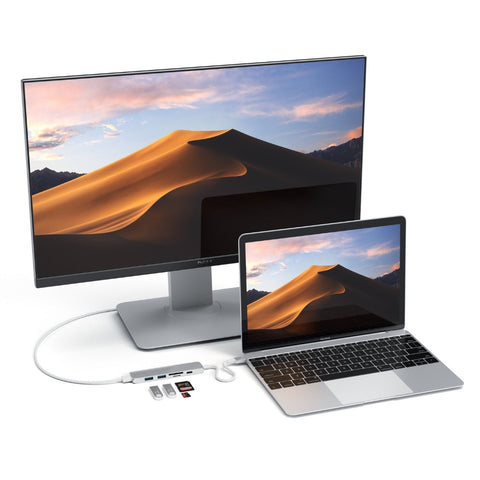 Satechi Slim USB-C MultiPort Adapter V2 med HDMI, USB 3.0 portar samt kortläsare Tillbehör 