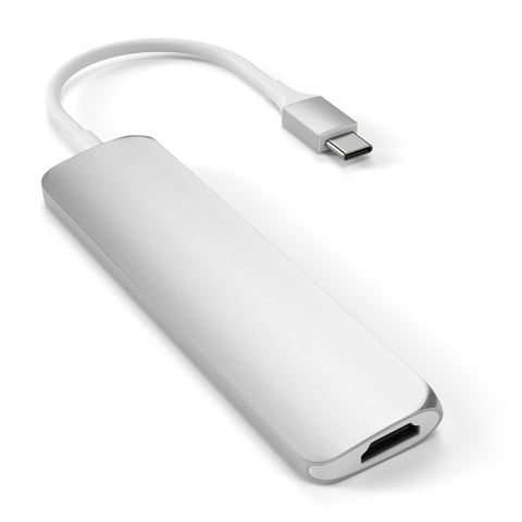 Satechi Slim USB-C MultiPort Adapter V2 med HDMI, USB 3.0 portar samt kortläsare Tillbehör 