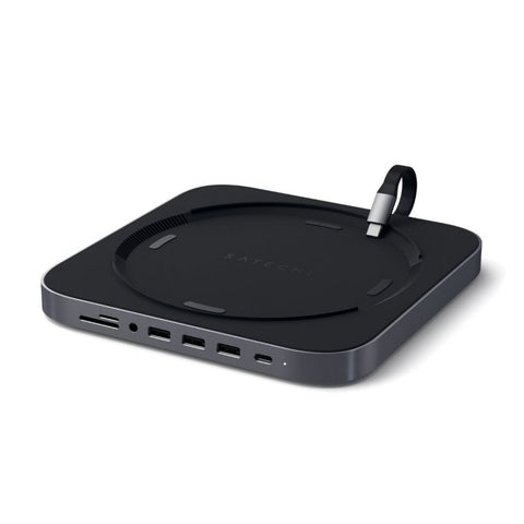 Satechi aluminiumstativ och hubb för Mac Mini Tillbehör Satechi aluminiumstativ och hubb för Mac Mini - hub mac mini