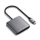 Satechi Aluminum 4-portars USB-C-hubb Adapter satechi 4 Usb-c Hubb